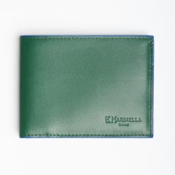 Dark Green Leather Horizontal Wallet