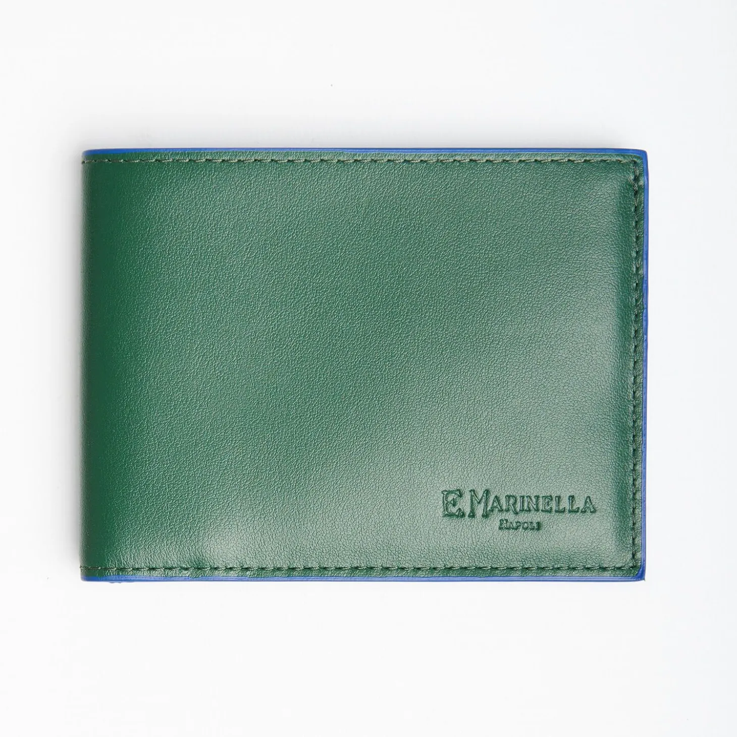Dark Green Leather Horizontal Wallet