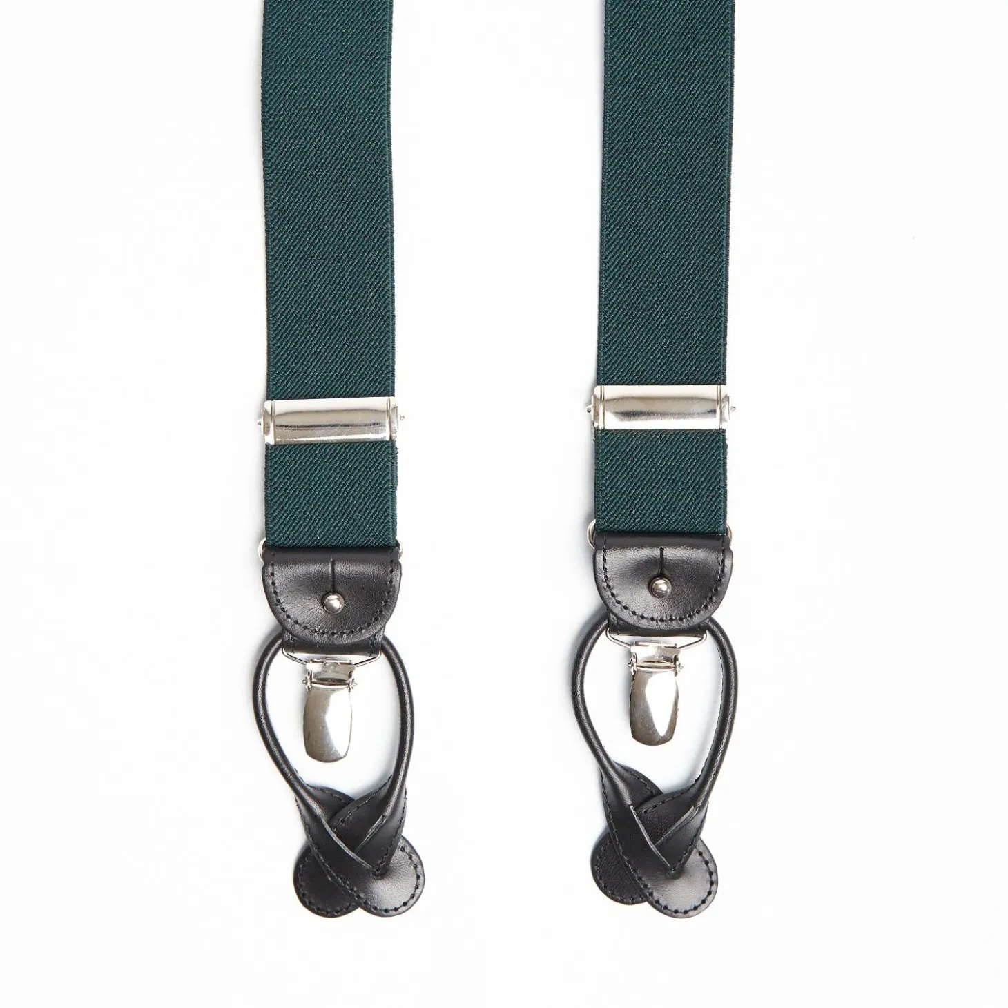 Dark Green Plain Colour Braces