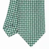 Dark Green Sartorial Classic Silk Tie - Small Flower Pattern