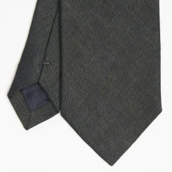 Dark Green Sartorial Linen Tie - Solid Color