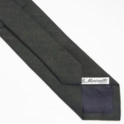 Dark Green Sartorial Linen Tie - Solid Color