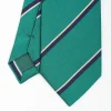 Dark Green Sartorial Striped Silk Tie