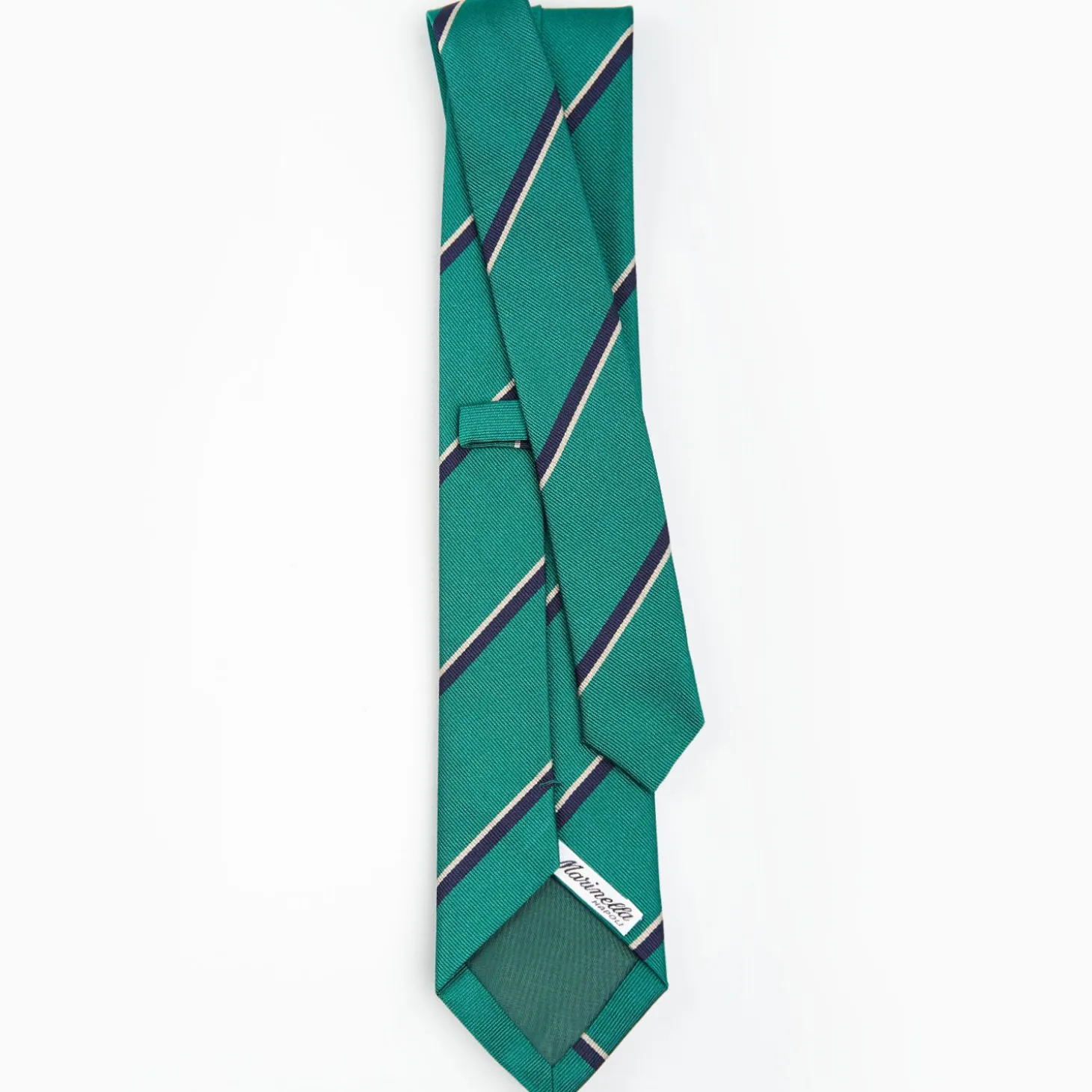 Dark Green Sartorial Striped Silk Tie