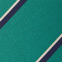 Dark Green Sartorial Striped Silk Tie