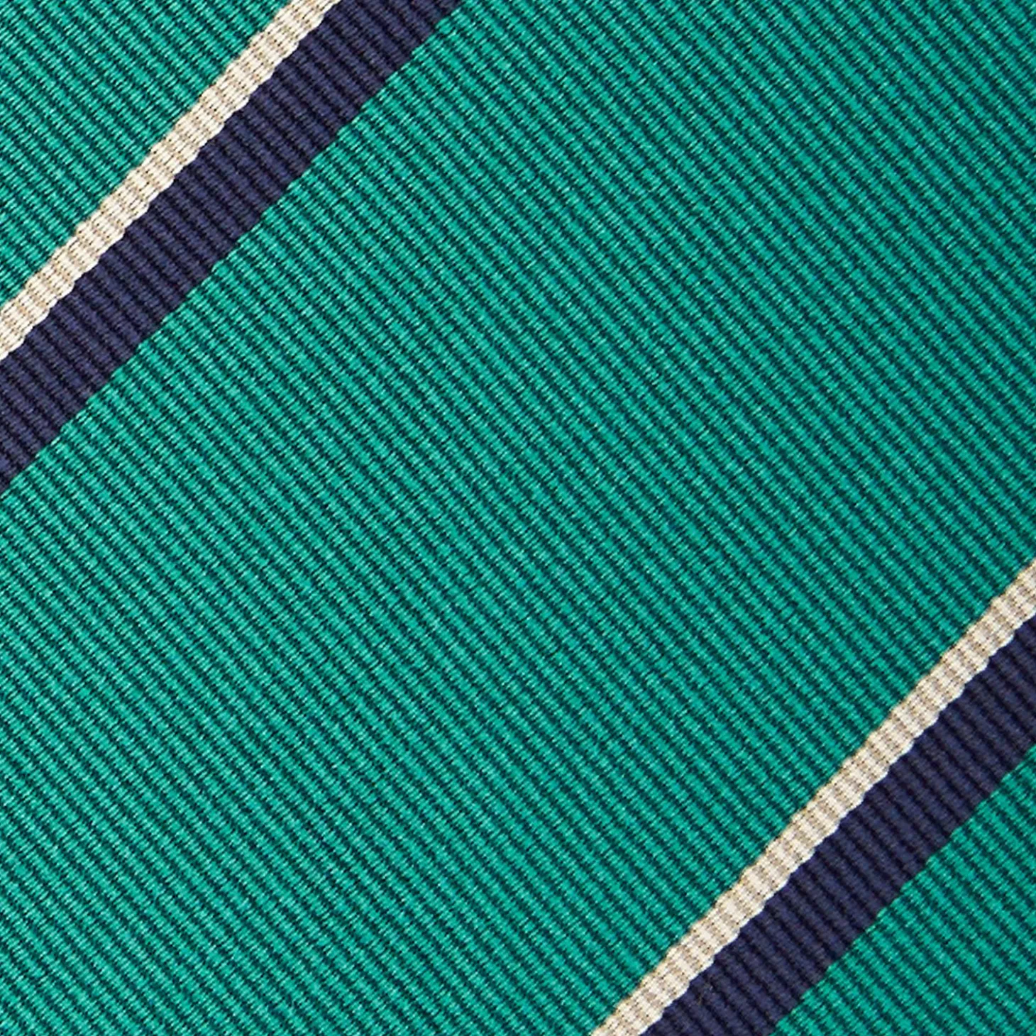 Dark Green Sartorial Striped Silk Tie