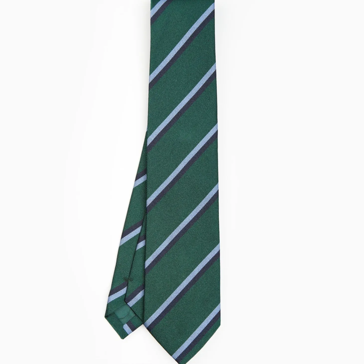 Dark Green Sartorial Striped Silk Tie