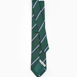 Dark Green Sartorial Striped Silk Tie