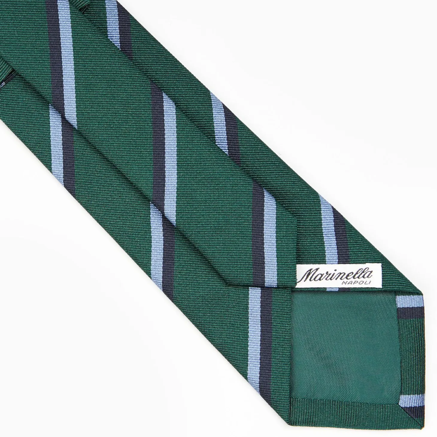 Dark Green Sartorial Striped Silk Tie
