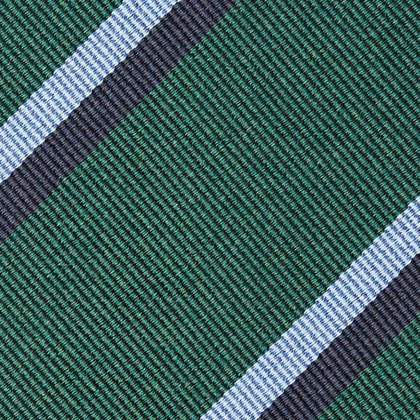 Dark Green Sartorial Striped Silk Tie