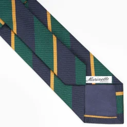 Dark Green Sartorial Striped Silk Tie