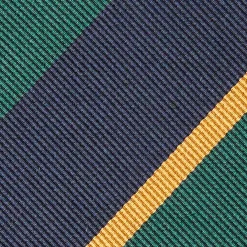 Dark Green Sartorial Striped Silk Tie