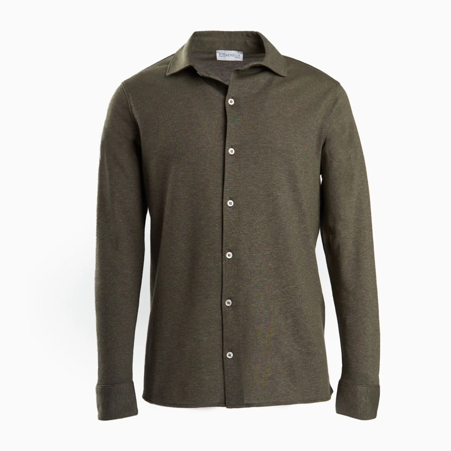 Dark Green Shirt In Cotton And Cashmere