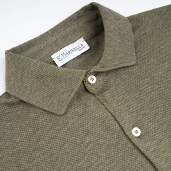 Dark Green Shirt In Cotton And Cashmere