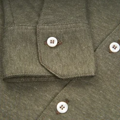 Dark Green Shirt In Cotton And Cashmere
