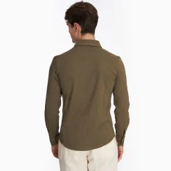 Dark Green Shirt In Jersey