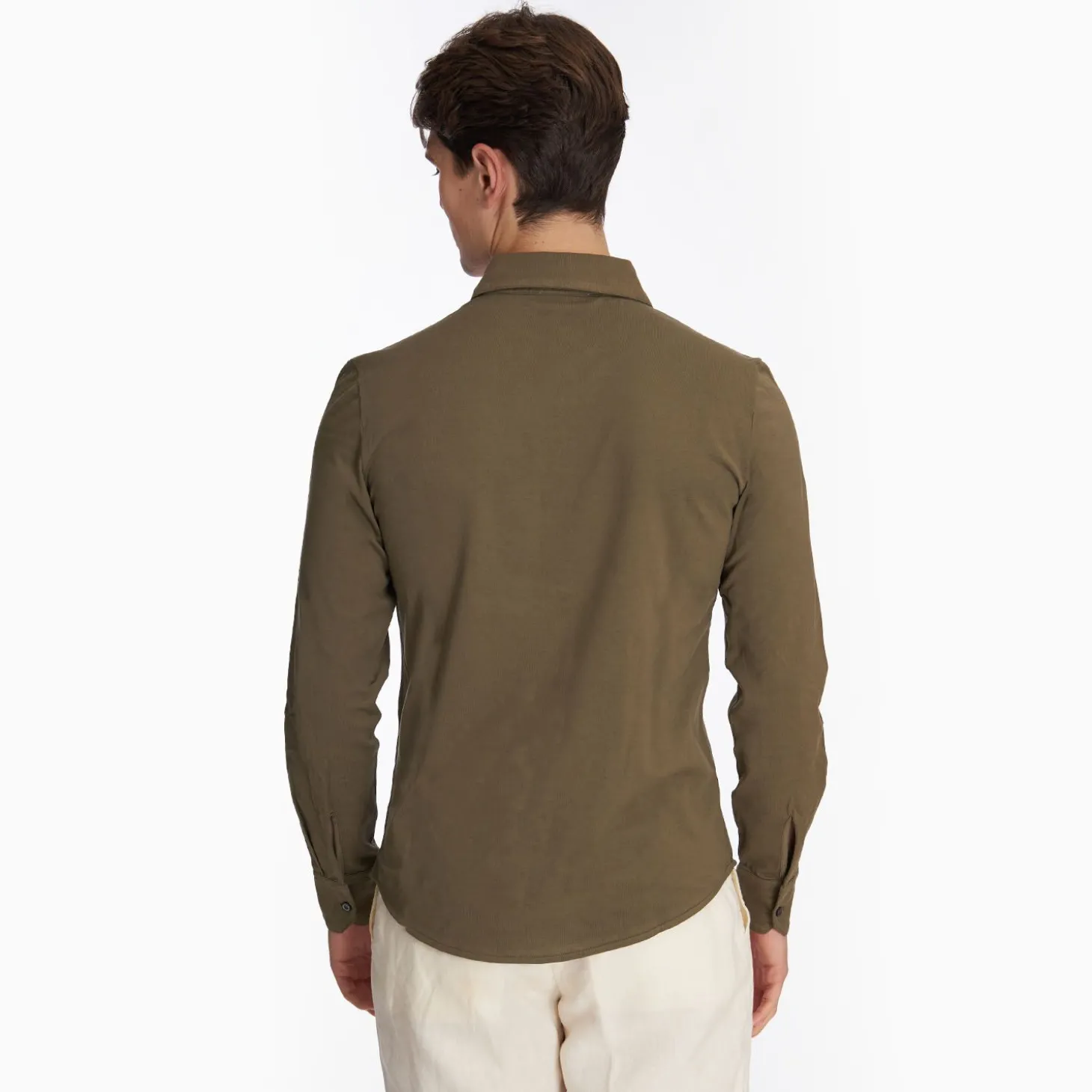 Dark Green Shirt In Jersey