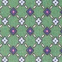 Dark Green Silk And Orange Fiber Tie