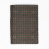 Dark Green Vertical Wallet In Silk And Leather