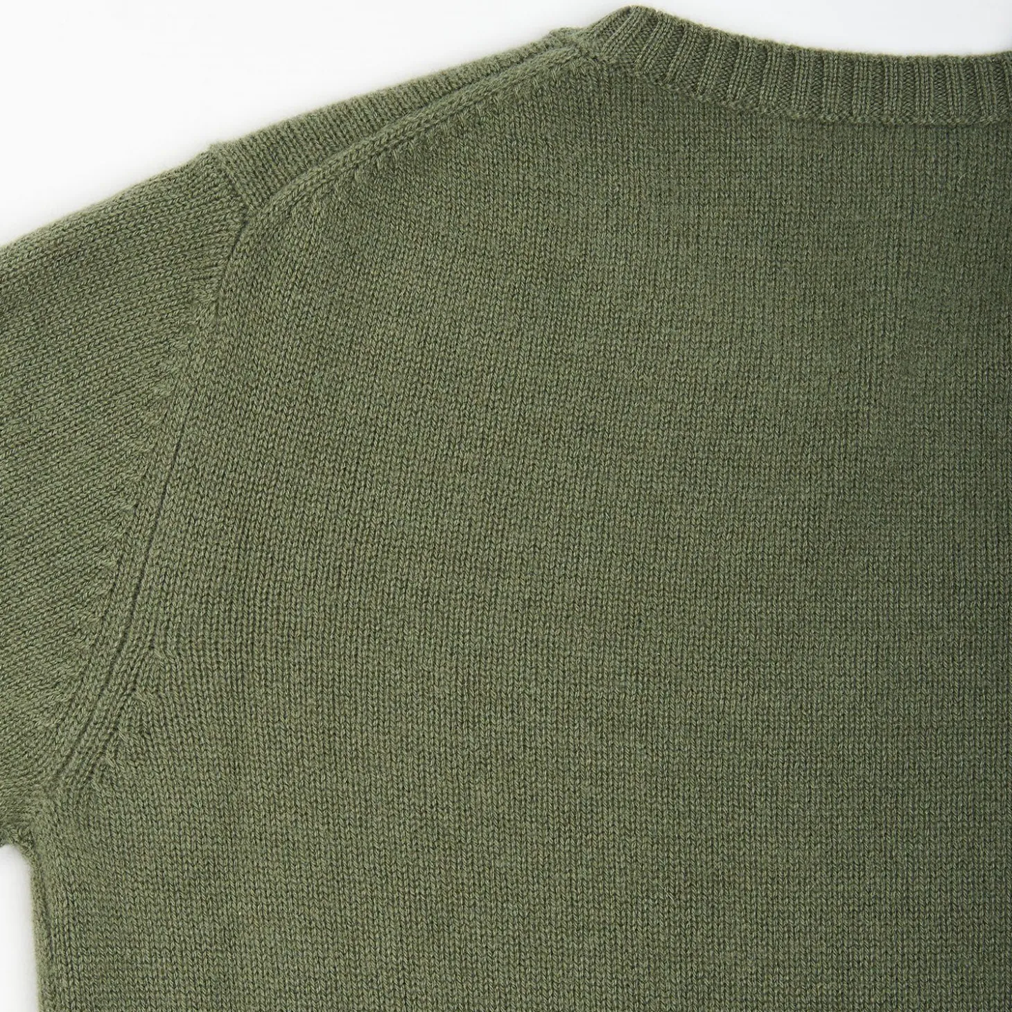 Dark Green Wool And Cashmere Crewneck