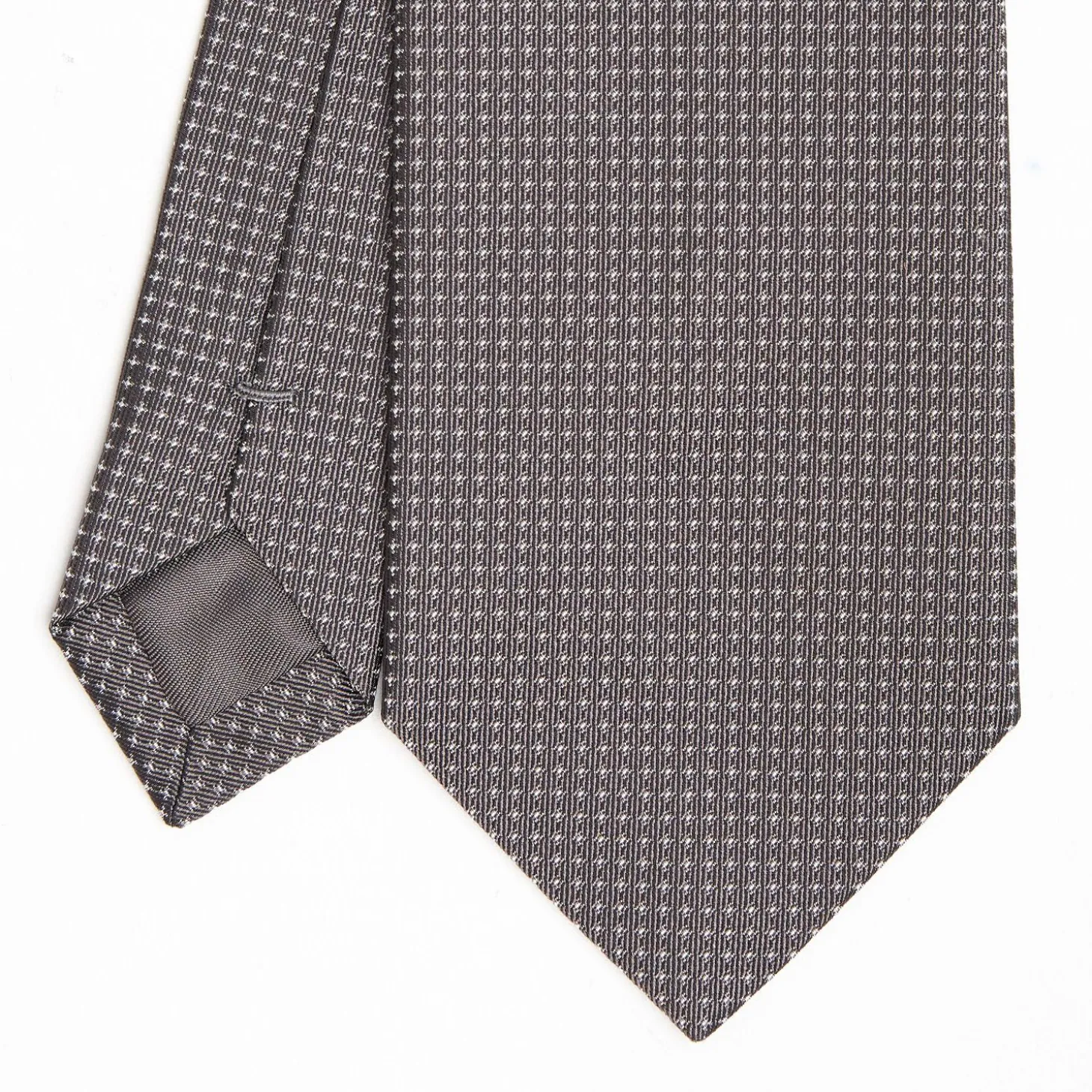 Dark Grey Ceremonial Jacquard Silk Tie