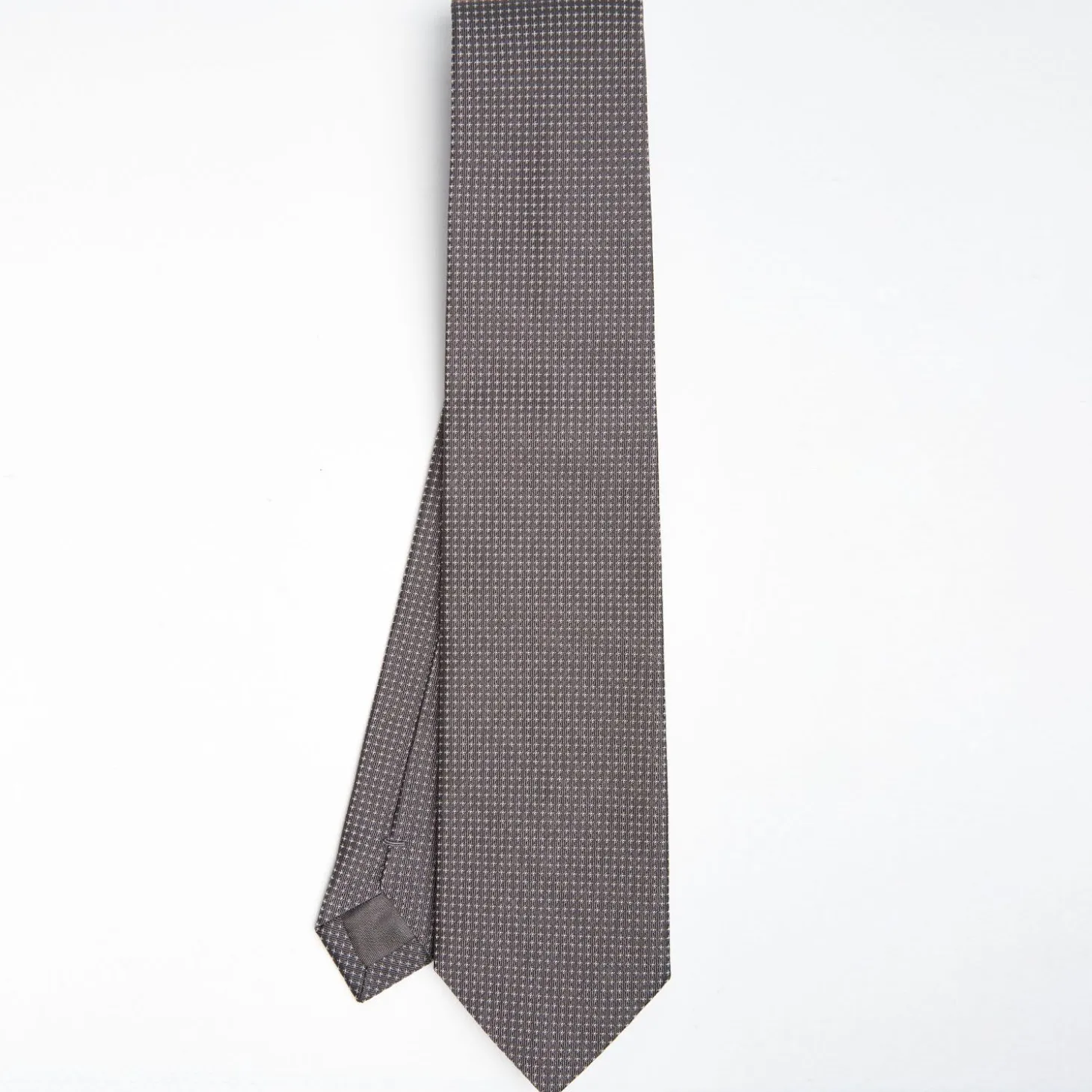 Dark Grey Ceremonial Jacquard Silk Tie