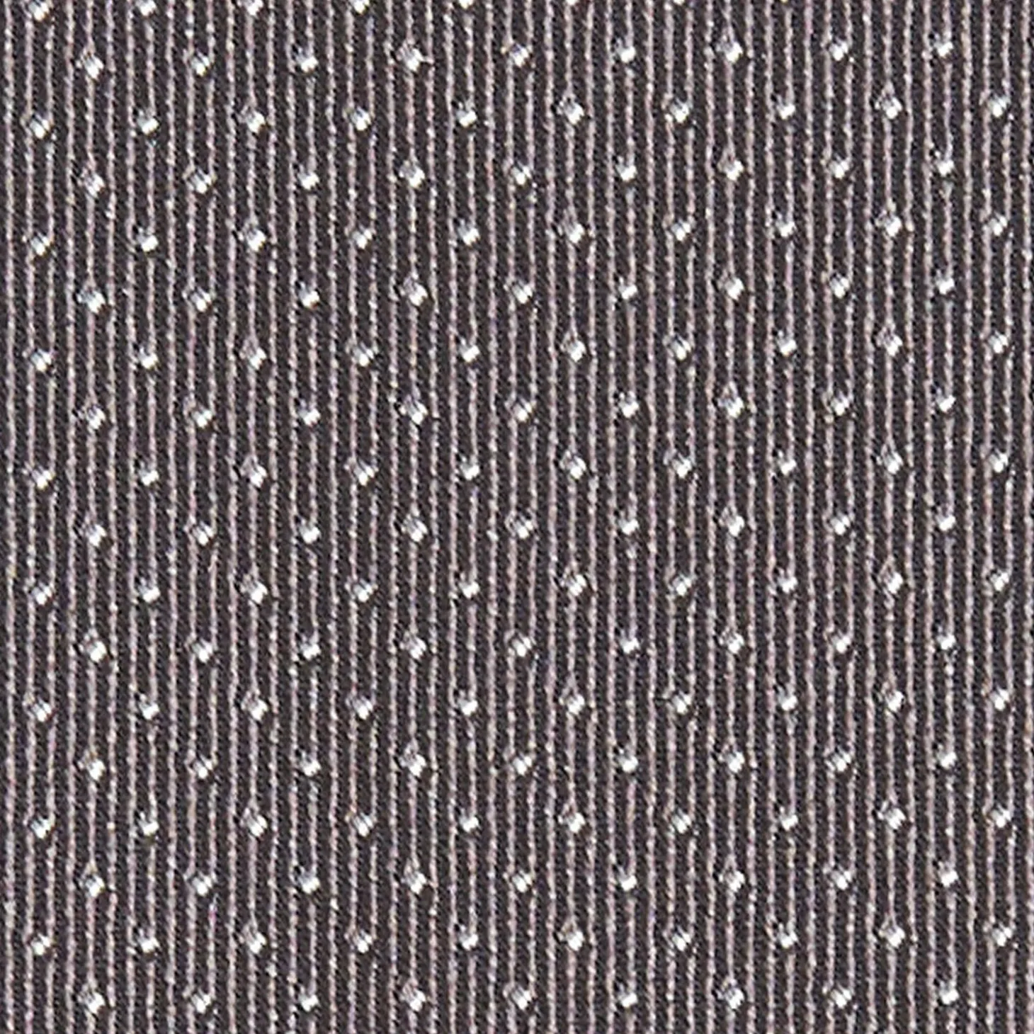 Dark Grey Ceremonial Jacquard Silk Tie - Small Polka Dot Pattern