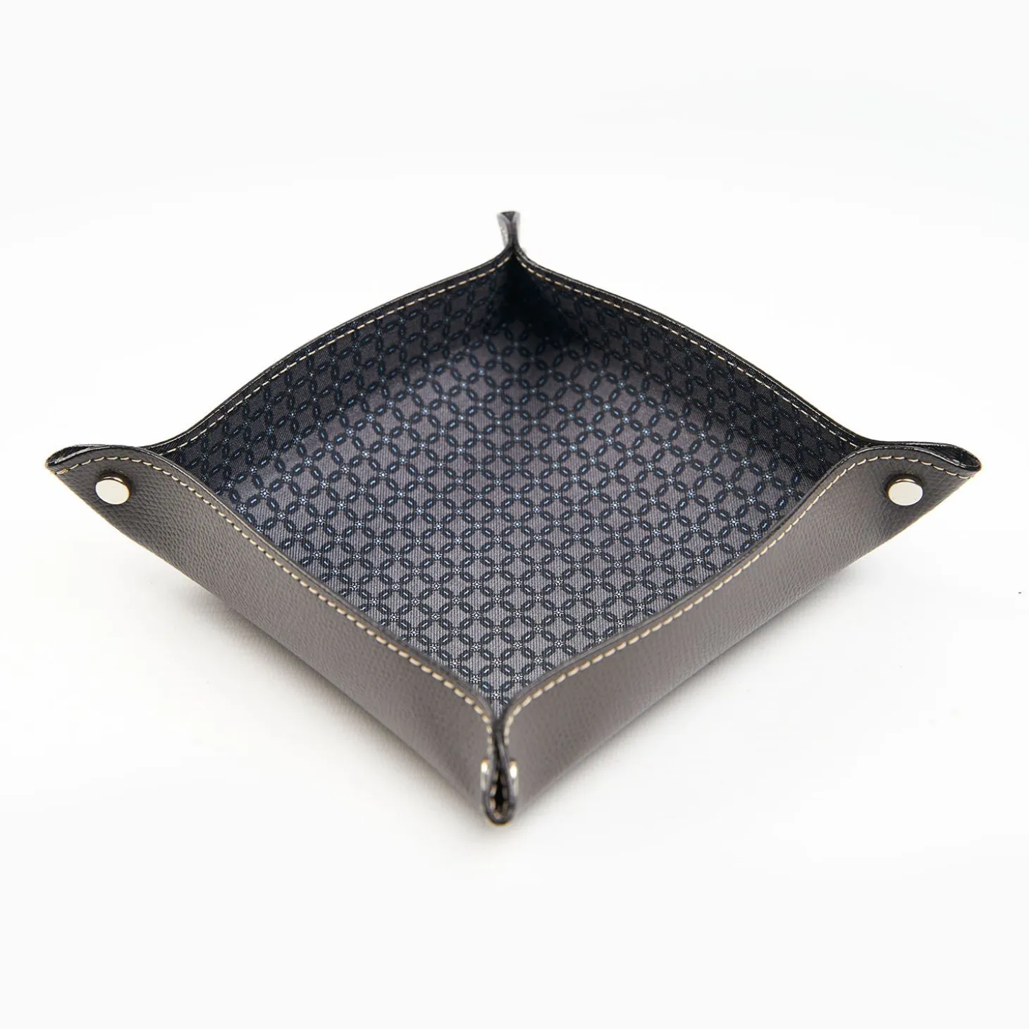 Dark Grey Large Leather Vide00A0Poche