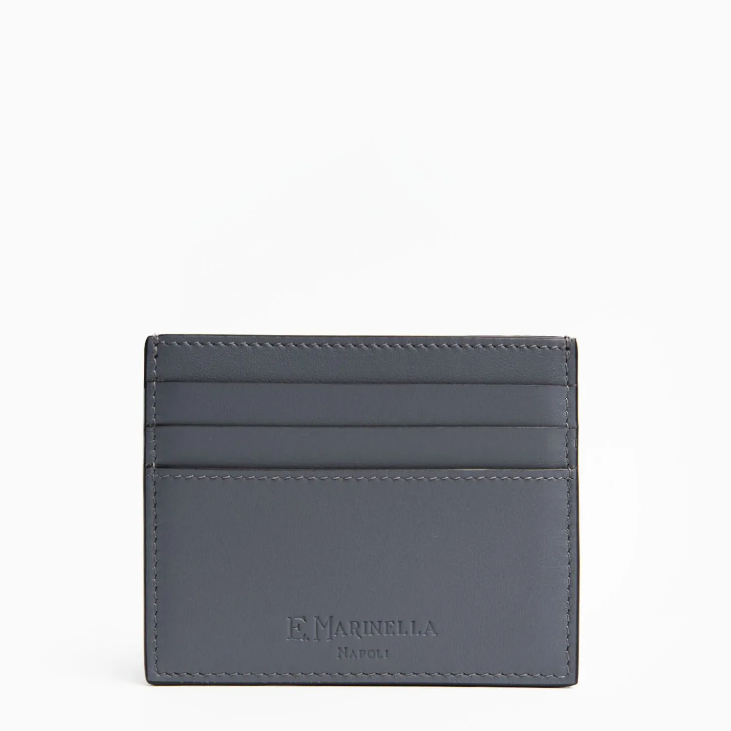 Dark Grey Leather Credit Card Holder