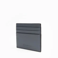 Dark Grey Leather Credit Card Holder
