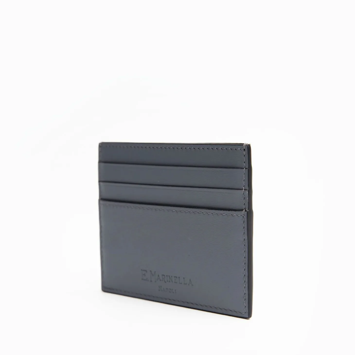 Dark Grey Leather Credit Card Holder
