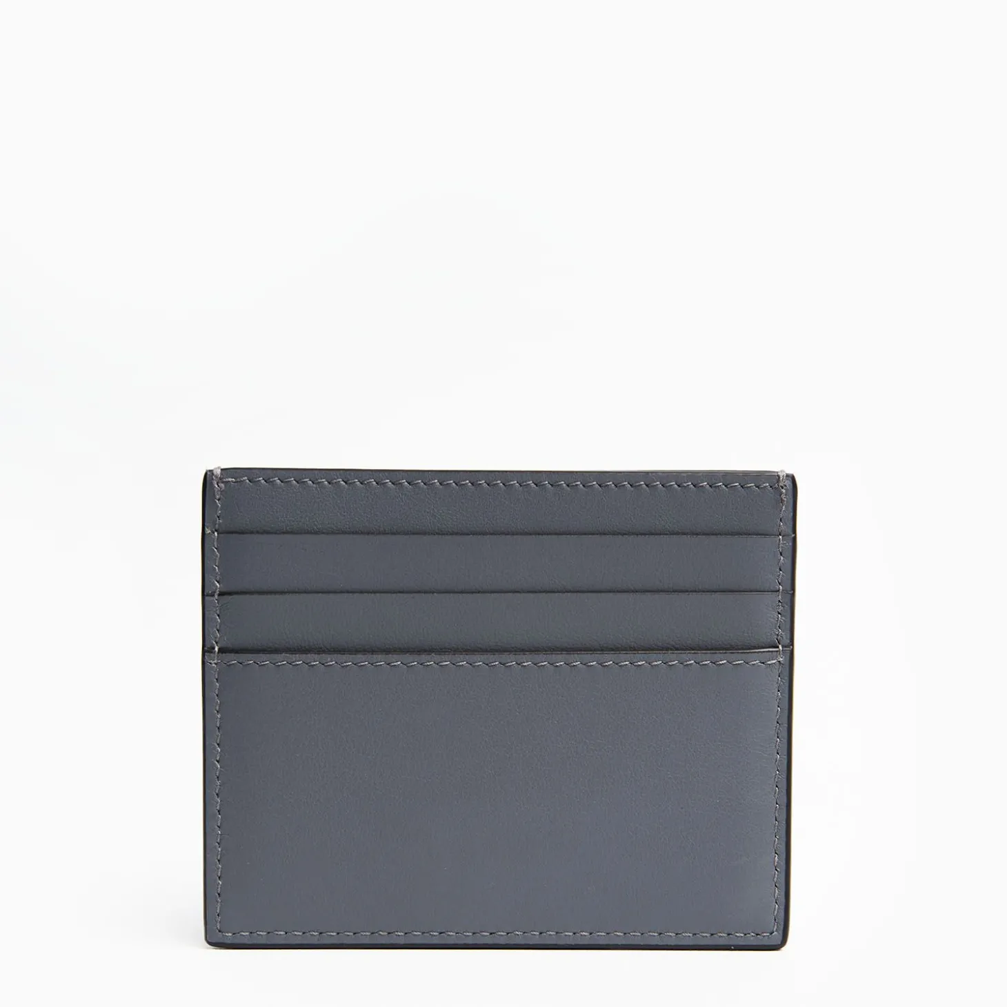 Dark Grey Leather Credit Card Holder