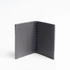 Dark Grey Leather Folding Card Holder - 10 Compartments