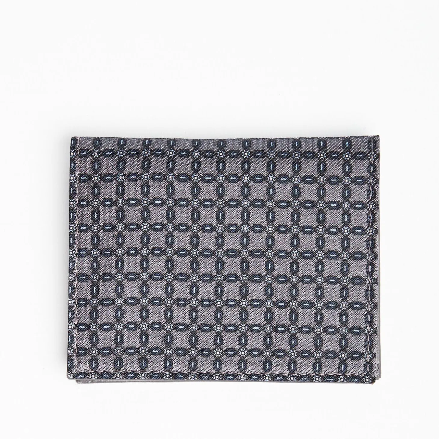 Dark Grey Leather Folding Card Holder - 10 Compartments