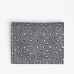 Dark Grey Leather Folding Card Holder - 10 Compartments