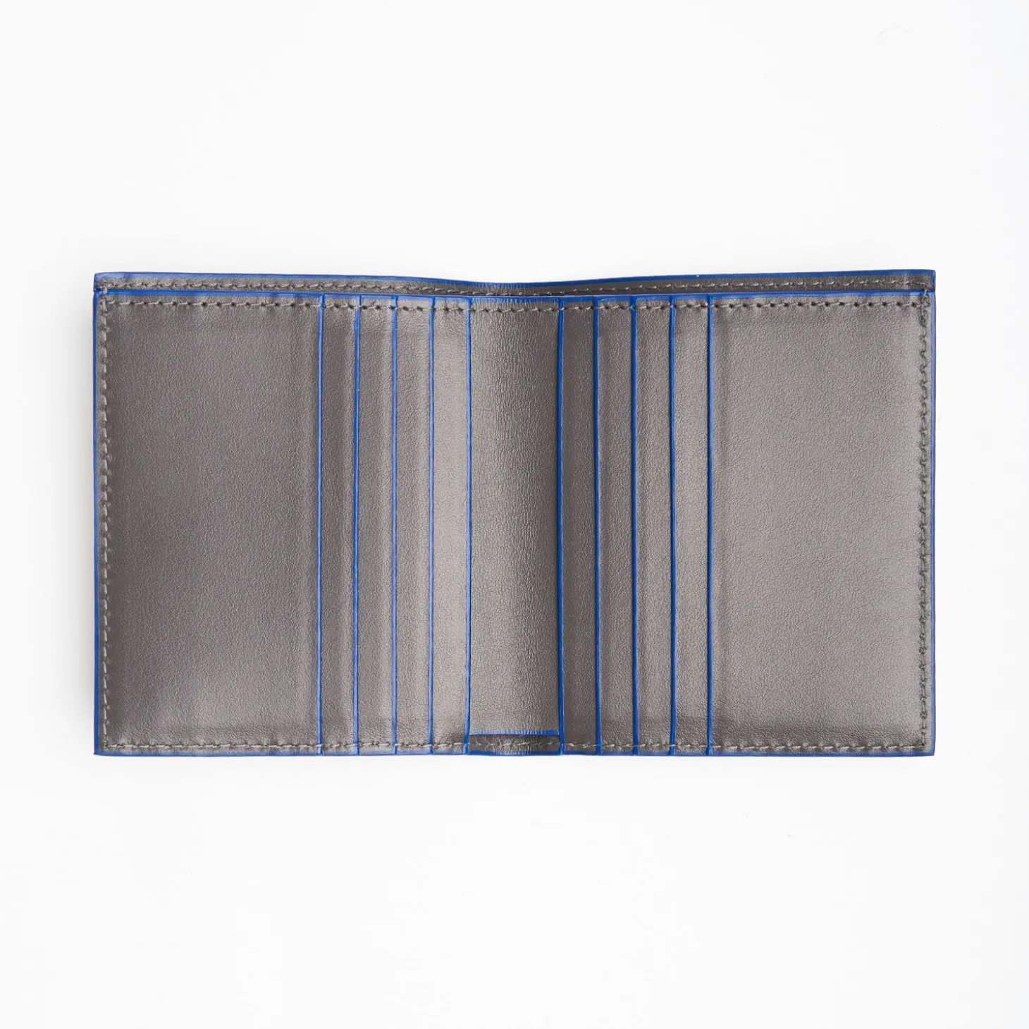 Dark Grey Leather Small Wallet