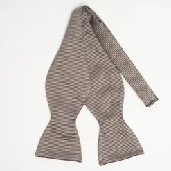 Dark Grey Silk Bowtie To Self-Tie - Solid Color
