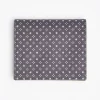 Dark Grey Small Wallet In Silk And Leather