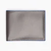 Dark Grey Smooth Leather Horizontal Wallet