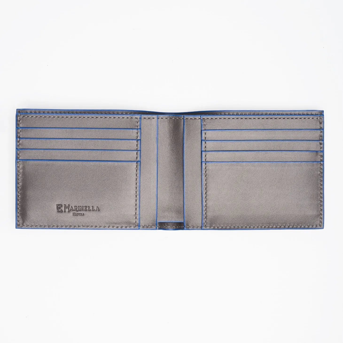 Dark Grey Smooth Leather Horizontal Wallet
