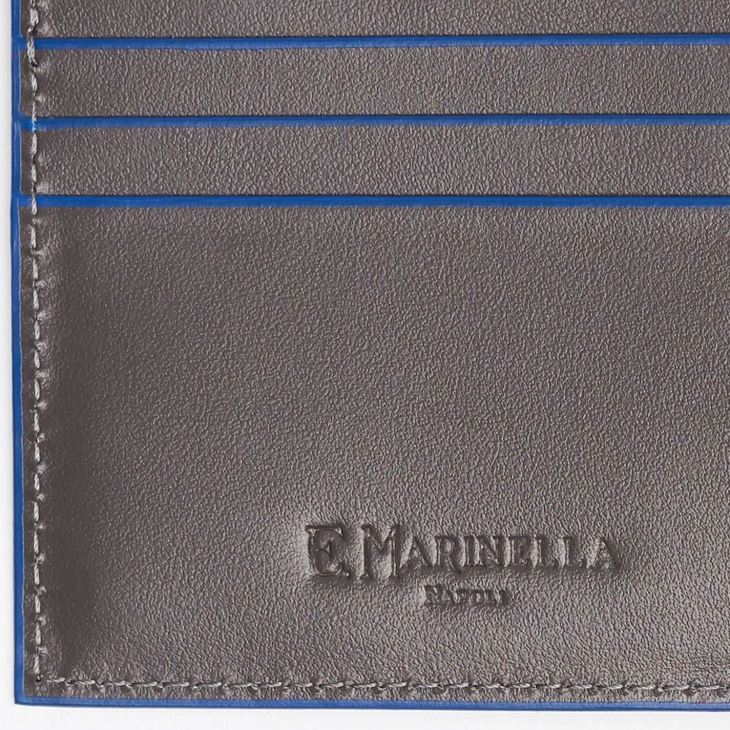 Dark Grey Smooth Leather Horizontal Wallet