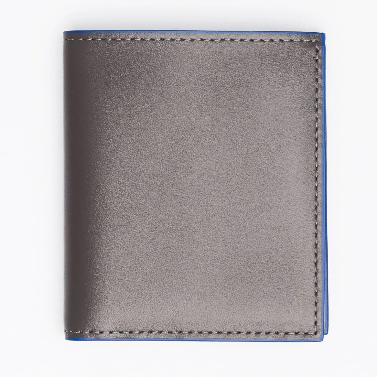 Dark Grey Smooth Leather Small Wallet