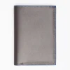 Dark Grey Smooth Leather Vertical Wallet