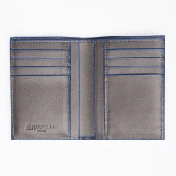 Dark Grey Smooth Leather Vertical Wallet