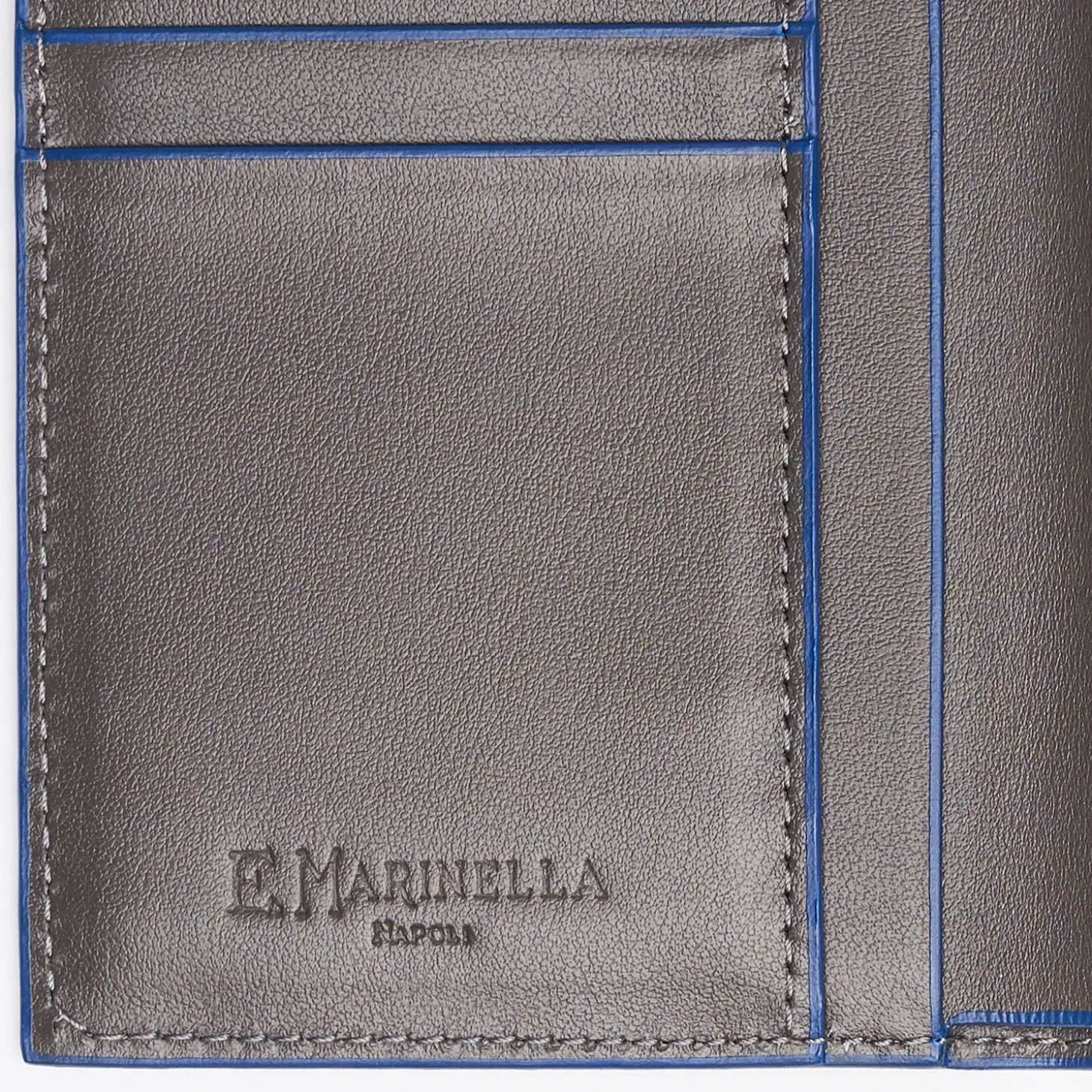 Dark Grey Smooth Leather Vertical Wallet