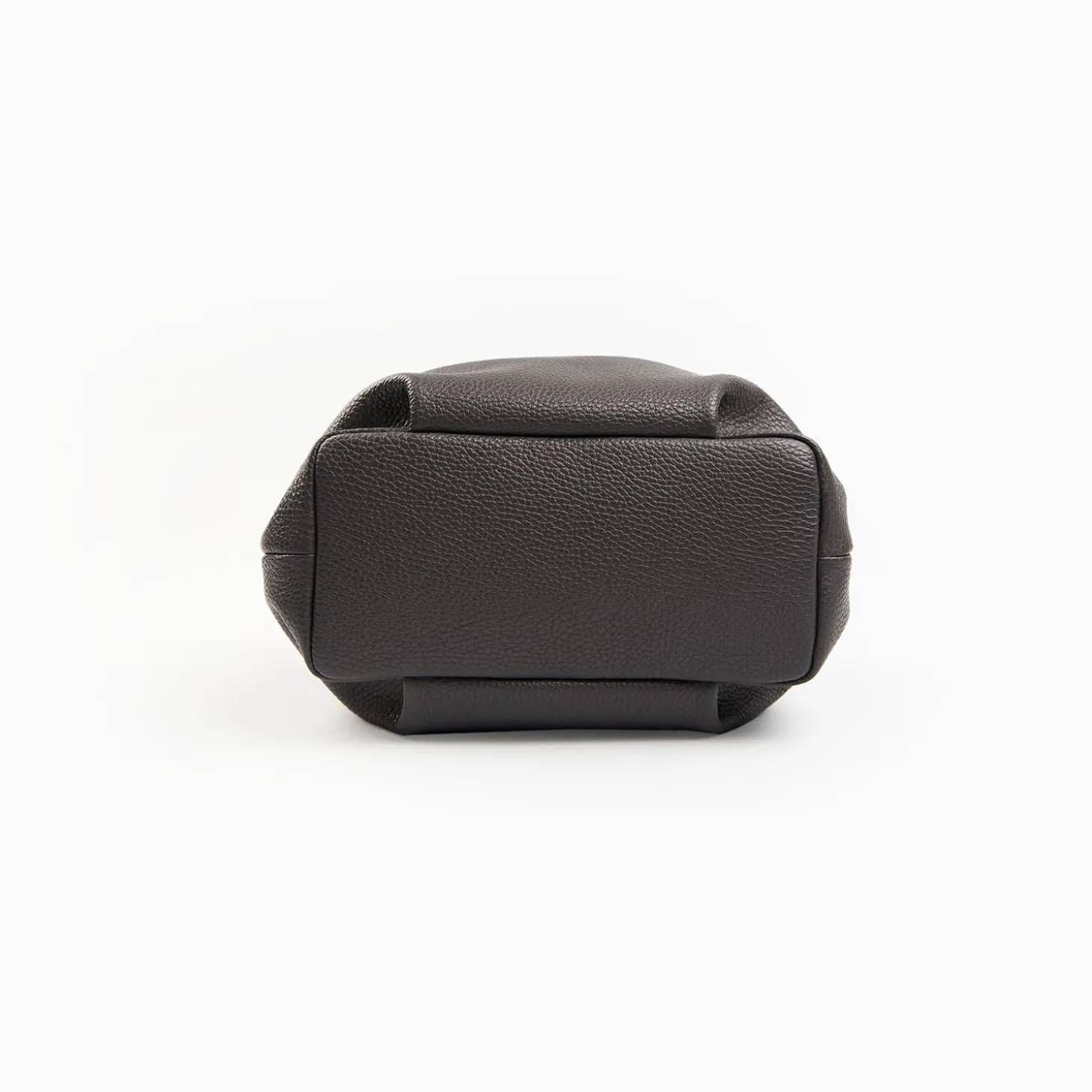 Dark Grey Textured Leather Soft Mini Bag