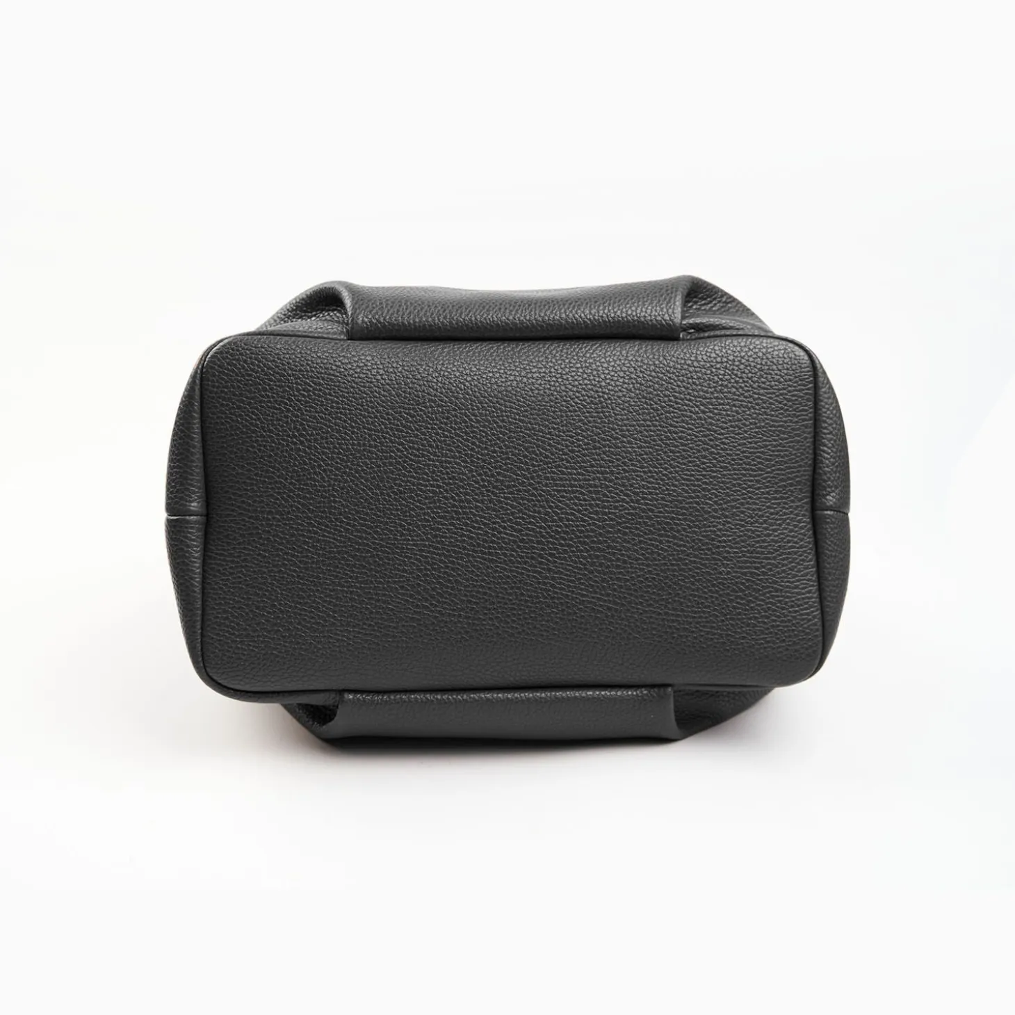 Dark Grey Textured Leather Soft Bag