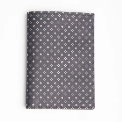 Dark Grey Vertical Wallet In Silk And Leather