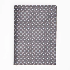 Dark Grey Vertical Wallet In Silk And Leather