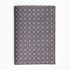 Dark Grey Vertical Wallet In Silk And Leather